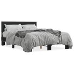 vidaXL Cadre de lit sans matelas noir 135x190 cm