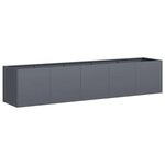 vidaXL Jardinière Anthracite 200x40x40 cm Acier laminé à froid