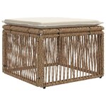 vidaXL Ensemble de canapé de jardin 10 Pièces Beige polyrotin