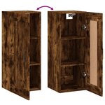 vidaXL Armoire murale chêne fumé 34 5x34x90 cm bois d'ingénierie