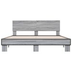 vidaXL Cadre de lit sans matelas sonoma gris 160x200 cm