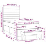 vidaXL Sommier à lattes de lit et matelas Rose 80x200 cm Velours