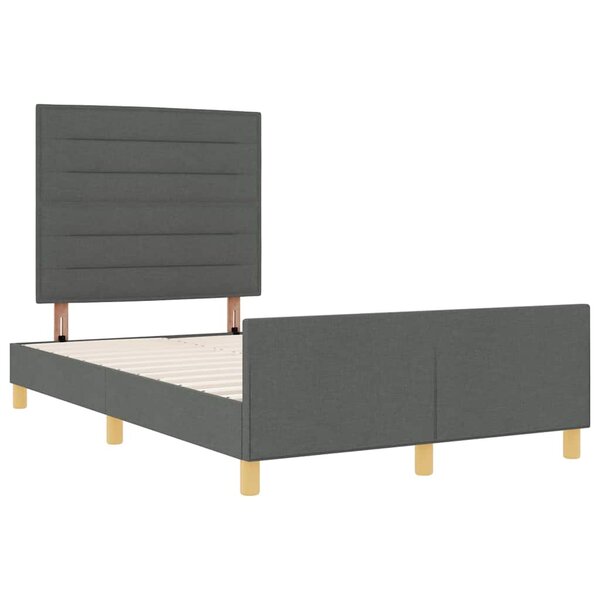 Cadre de Lit vidaXL Gris Foncé 120x200 cm Tissu