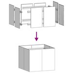vidaXL Jardinière rouillé 100x100x80 cm acier inoxydable
