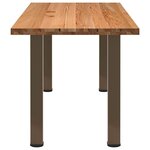 vidaXL Table à manger marron clair bois de chêne massif rectangulaire