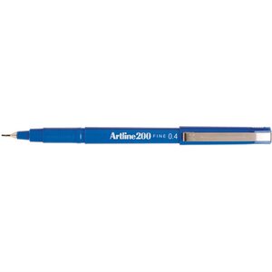 Stylo Feutre '200' permanent indélébile pointe 0,4 mm bleu ARTLINE