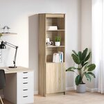 vidaXL Buffet haut chêne sonoma 50x35x180 cm bois d'ingénierie