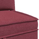 vidaXL Canapé modulaire avec rangement 3 Pièces Bordeaux Tissu