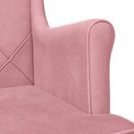 vidaXL Fauteuil Rose Velours