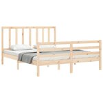 vidaXL Cadre de lit avec tête de lit 160x200 cm bois massif