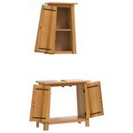 vidaXL Ensemble de meubles de salle de bain 2 Pièces bois de pin massif