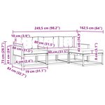 vidaXL Ensemble de canapés d'extérieur 4 pc Naturel et Beige