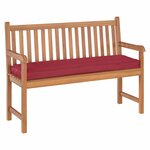 vidaXL Coussin pour banc de palette Bordeaux 140 x 40 x 8 cm