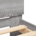 vidaXL Cadre de lit avec tête de lit sonoma gris 135x190 cm
