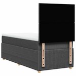 vidaXL Sommier à lattes de lit et matelas Gris foncé 90x190 cm Tissu