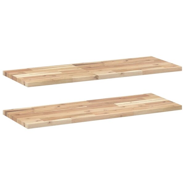 vidaXL Étagères flottantes 2 Pièces 100x30x2 cm acacia massif non traité