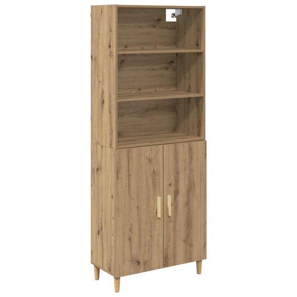 vidaXL Haut Armoire Chêne artisanal 69 5 x 32 5 x 180 cm