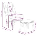 vidaXL Chaise de relaxation avec repose-pied Noir Velours