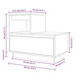 vidaXL Tables de chevet 2 Pièces Blanc 60x34x51 cm Bois de pin solide