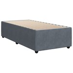 vidaXL Sommier à lattes de lit et matelas Gris foncé 90x200 cm Velours