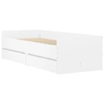vidaXL Cadre de lit avec tiroirs sans matelas blanc 90x190 cm