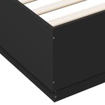 vidaXL Cadre de lit sans matelas noir 200x200 cm