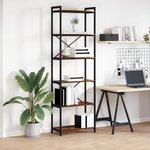vidaXL Bibliothèque Chêne fumé 60 x 30 x 188 cm Bois d'ingénierie