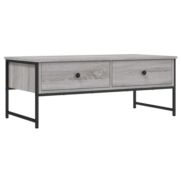 vidaXL Table basse sonoma gris 101x49x39 5 cm bois d'ingénierie