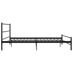 vidaXL Cadre de lit sans matelas noir métal 200x200 cm