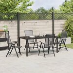 vidaXL Set de salle à manger de jardin 5 pièces en acier anthracite