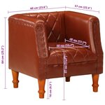 vidaXL Chaise cabriolet marron Cuir véritable de chèvre