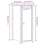 vidaXL Tables de chevet 2 Pièces chêne fumé 32x42x80 cm bois d'ingénierie