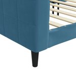 vidaXL Lit de repos sans matelas bleu 100x200 cm velours