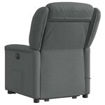 vidaXL Fauteuil inclinable de massage électrique Gris foncé Tissu