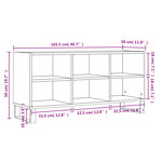 vidaXL Meuble TV chêne fumé 103 5x30x50 cm bois d'ingénierie
