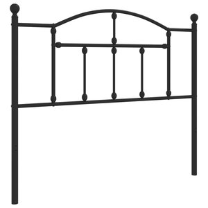 vidaXL Tête de lit de remplacement métal noir 107 cm