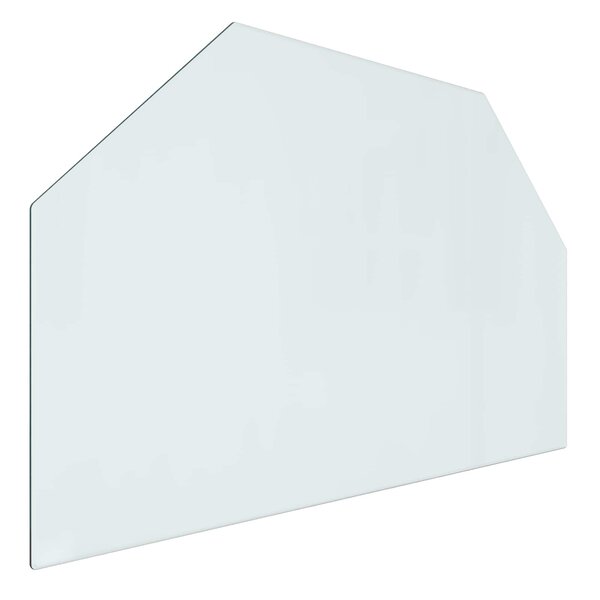 vidaXL Plaque en verre de cheminée Transparent 80 x 50 cm Verre