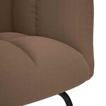 vidaXL Chaise à bascule Marron Tissu