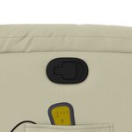 vidaXL Fauteuil de massage inclinable crème similicuir