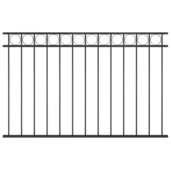 vidaXL Panneau de clôture Acier 1 7x1 m Noir