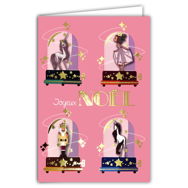 Carte Joyeux Noël avec Enveloppe Blanche 12x17cm