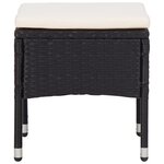 vidaXL Ensemble à manger d'extérieur 5Pièces Noir Résine tressée et verre