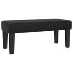 vidaXL Sommier à lattes de lit avec matelas noir 120x190 cm similicuir