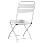 vidaXL Chaises de jardin pliantes 2 Pièces Blanc Acier