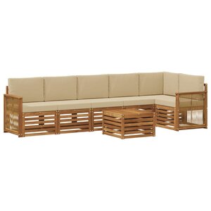 vidaXL Ensemble de canapés d'extérieur 6 pc Naturel