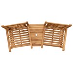 vidaXL Chaises de Jardin Marron 152 x 63 x 89 cm Bois de teck solide