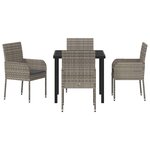 vidaXL Ensemble de salle à manger pour jardin 5 Pièces Gris Poly rotin