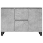 vidaXL Buffet gris béton 101 5x35x70 cm bois d'ingénierie