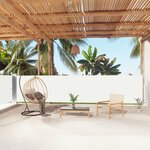 vidaXL Auvent latéral rétractable Crème 140x1000 cm