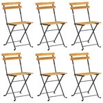 vidaXL Ensemble à manger d'extérieur pliable 7Pièces Bois d'acacia solide